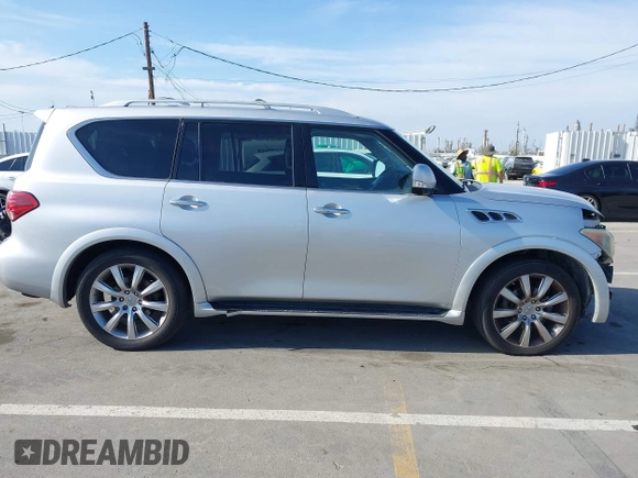 2012 Infiniti QX56 7-passenger with VIN JN8AZ2NF9C9517238, listed as a IAAI auction lot 42040522 with 165,088 mi miles. Bid and sale history available at carsss.com. Image 14.