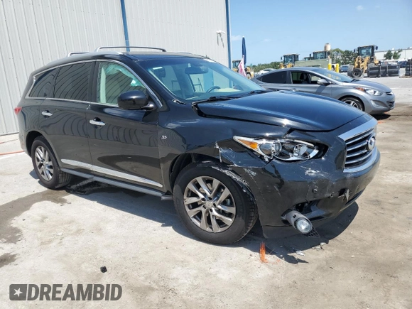 2015 Infiniti QX60 with VIN 5N1AL0MN6FC545785, listed as a Copart auction lot 54562935 with 80,891 mi miles and Salvage Title. Bid and sale history available at DreamBid. Image 4.
