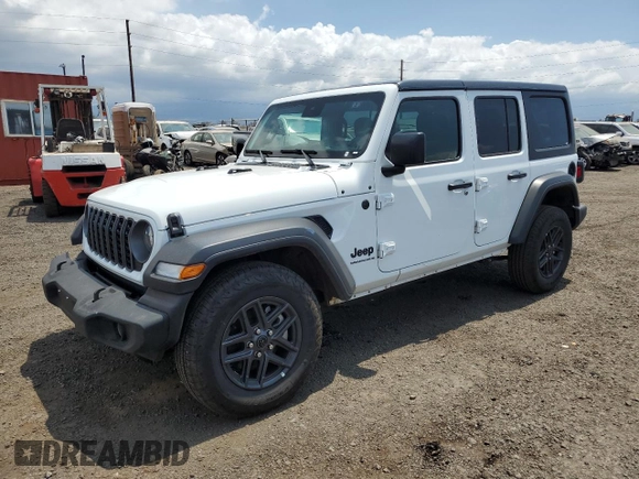 2025 Jeep Wrangler Sport S with VIN 1C4PJXDN0SW500962, listed as a Copart auction lot 51176895 with 4,624 mi miles and Clean title. Bid and sale history available at DreamBid. Image 1.