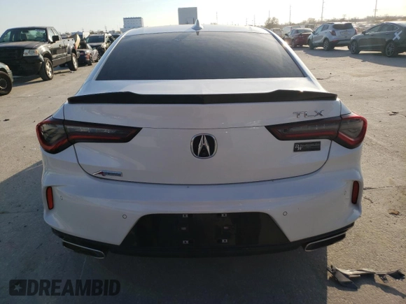 2021 Acura TLX w/A-Spec Package with VIN 19UUB5F59MA003377, listed as a Copart auction lot 47469825 with 41,237 mi miles and Salvage Title. Bid and sale history available at carsss.com. Image 6.