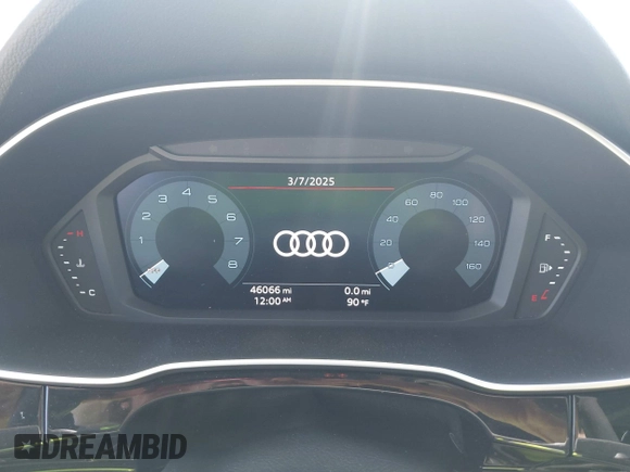 2023 Audi Q3 S line Premium with VIN WA1DECF30P1081652, listed as a IAAI auction lot 41775676 with 46,066 mi miles and . Bid and sale history available at DreamBid. Image 7.