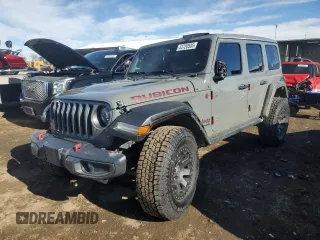 2021 Jeep Wrangler Unlimited Rubicon with VIN 1C4HJXFG6MW581407, listed as a Copart auction lot 43720585 with 34,176 mi miles and Salvage Title. Bid and sale history available at carsss.com. Image 1.