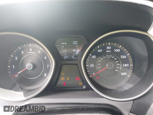 2015 Hyundai Elantra SE with VIN 5NPDH4AE9FH549073, listed as a IAAI auction lot 42113615 with 124,115 mi miles and . Bid and sale history available at DreamBid. Image 7.