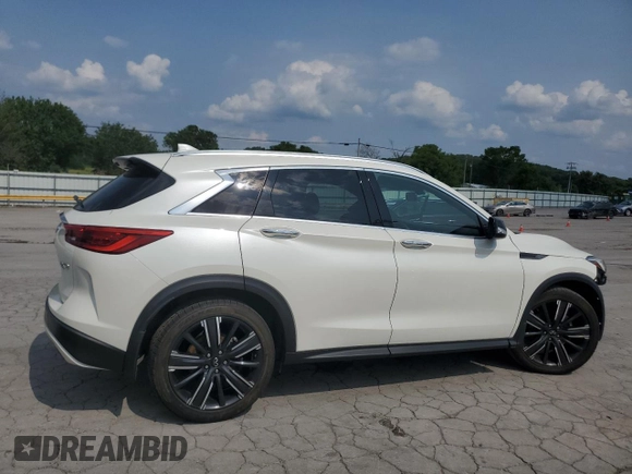 2021 Infiniti QX50 Luxe with VIN 3PCAJ5BA4MF124283, listed as a Copart auction lot 60037765 with 58,803 mi miles and Salvage title. Bid and sale history available at DreamBid. Image 3.