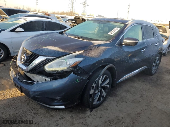 2015 Nissan Murano SV with VIN 5N1AZ2MH5FN264702, listed as a Copart auction lot 42954455 with 90,261 mi miles and Salvage Title. Bid and sale history available at carsss.com. Image 1.