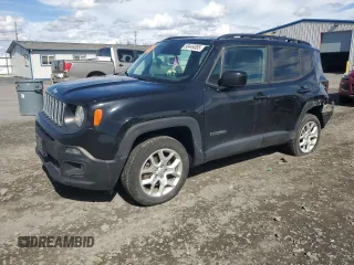 2018 Jeep Renegade Latitude with VIN ZACCJBBB0JPH56945, listed as a Copart auction lot 50449385 with 76,939 mi miles and Salvage Title. Bid and sale history available at carsss.com. Image 1.