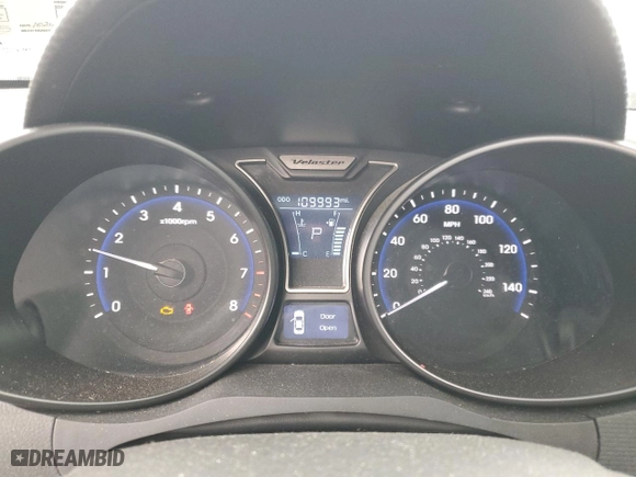 2014 Hyundai Veloster Turbo with VIN KMHTC6AE8EU198906, listed as a Copart auction lot 48309475 with 109,993 mi miles and Salvage Title. Bid and sale history available at carsss.com. Image 9.