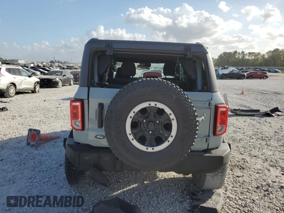 2023 Ford Bronco with VIN 1FMDE5CP0PLB54673, listed as a Copart auction lot 78474604 with 18,325 mi miles and Salvage title. Bid and sale history available at DreamBid. Image 6.