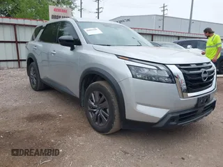 2023 Nissan Pathfinder S with VIN 5N1DR3AA7PC264417, listed as a IAAI auction lot 41892386 with 18,116 mi miles and . Bid and sale history available at DreamBid. Image 1.