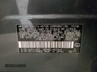 2007 Lexus LS 460 с VIN JTHBL46F075009165, выставлен на аукционе Copart как лот 56153045 с пробегом 222 580 миль миль и Списание • Salvage title. История ставок и продаж доступна на DreamBid. Изображение 12.