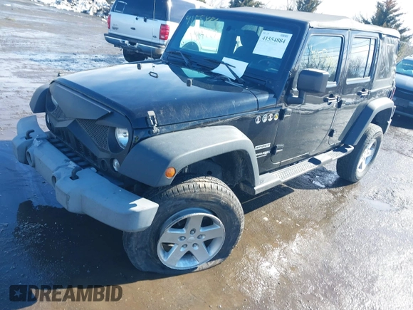 2018 Jeep Wrangler JK Unlimited Sport with VIN 1C4BJWDG3JL829130, listed as a IAAI auction lot 41554884 with 109,745 mi miles. Bid and sale history available at carsss.com. Image 17.