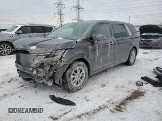 2023 Kia Carnival LX with VIN KNDNB4H37P6245410, listed as a Copart auction lot 44707655 with 23,060 mi miles and Salvage Title. Bid and sale history available at carsss.com. Image 1.