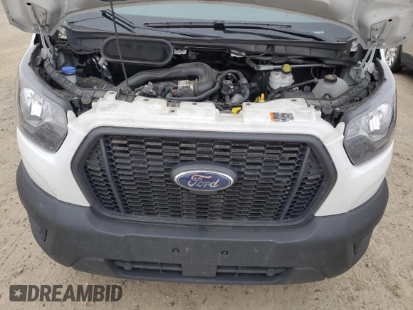 2023 Ford Transit Cargo with VIN 1FTYE1Y88PKB74921, listed as a Copart auction lot 44746485 with 52,376 mi miles and Salvage Title. Bid and sale history available at carsss.com. Image 12.