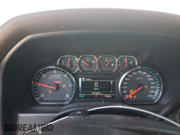 2017 Chevrolet Silverado 1500 LT with VIN 3GCUKREC6HG172396, listed as a Copart auction lot 54610295 with 167,905 mi miles and Salvage Title. Bid and sale history available at DreamBid. Image 9.