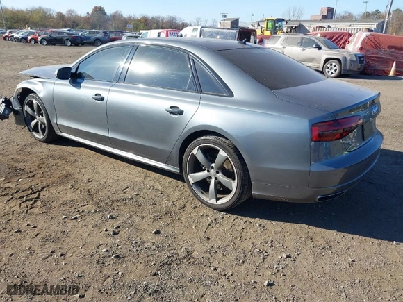 2018 Audi A8 L with VIN WAU44AFD5JN000471, listed as a IAAI auction lot 40785370 with 72,088 mi miles. Bid and sale history available at carsss.com. Image 3.