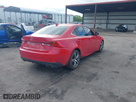 2018 Lexus IS with VIN JTHBA1D27J5064532, listed as a IAAI auction lot 41976607 with 95,140 mi miles. Bid and sale history available at carsss.com. Image 4.