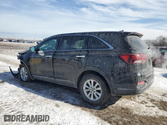 2019 Kia Sorento L with VIN 5XYPG4A35KG593040, listed as a Copart auction lot 45856545 with 93,111 mi miles and Salvage Title. Bid and sale history available at DreamBid. Image 2.