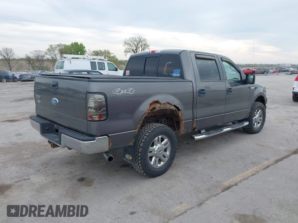 2008 Ford F-150 XLT with VIN 1FTPW14V08FB43631, listed as a IAAI auction lot 42182166 with 206,536 mi miles and . Bid and sale history available at DreamBid. Image 4.