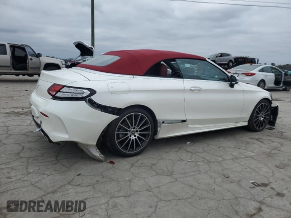 2023 Mercedes-Benz C 300 with VIN W1KWK8DB9PG132874, listed as a Copart auction lot 80416294 with 10,334 mi miles and Salvage Title. Bid and sale history available at DreamBid. Image 3.