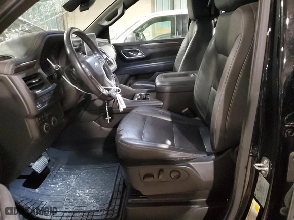 2021 Chevrolet Tahoe LT with VIN 1GNSKNKD8MR394503, listed as a Copart auction lot 46077595 with 52,290 mi miles and Salvage Title. Bid and sale history available at carsss.com. Image 7.