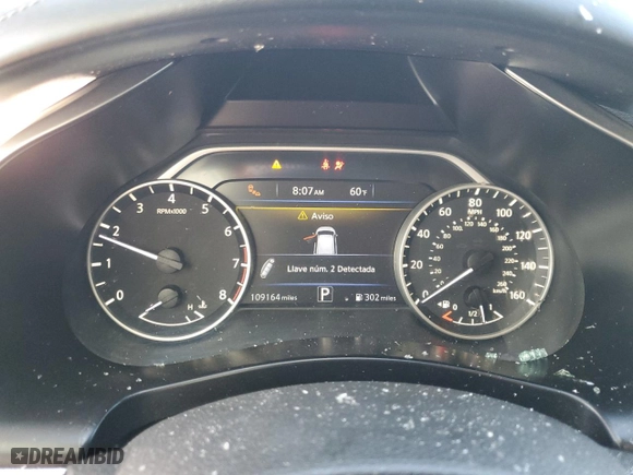 2017 Nissan Murano SL with VIN 5N1AZ2MH8HN124713, listed as a Copart auction lot 72753144 with 109,164 mi miles and Salvage Title. Bid and sale history available at carsss.com. Image 9.