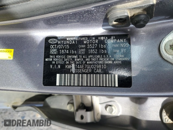 2016 Hyundai Accent SE with VIN KMHCT4AE7GU029810, listed as a Copart auction lot 45592025 with 116,698 mi miles and Clean Title. Bid and sale history available at carsss.com. Image 12.