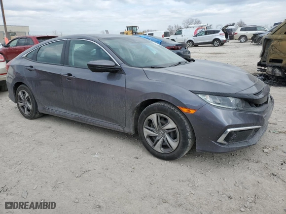 2019 Honda Civic Sedan LX with VIN 2HGFC2F66KH552594, listed as a Copart auction lot 47577545 with 34,096 mi miles and Salvage Title. Bid and sale history available at carsss.com. Image 4.
