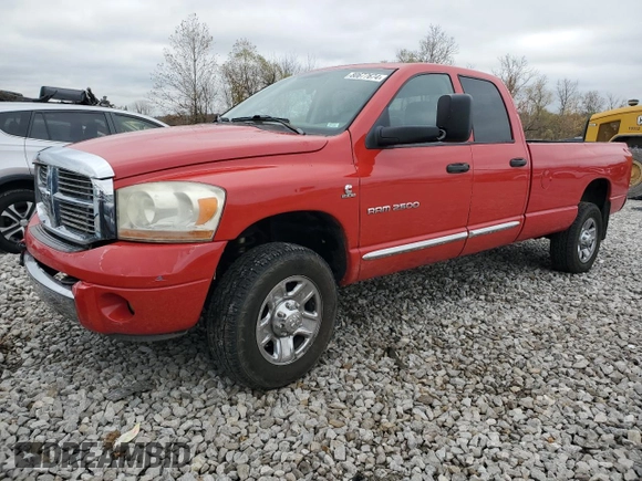 2006 Dodge Ram 2500 SLT with VIN 1D7KS28CX6J203743, listed as a Copart auction lot 80677674 with 0 mi miles and Salvage Title. Bid and sale history available at carsss.com. Image 1.