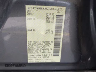 2015 Nissan Altima SL z VIN 1N4AL3AP6FN388118, wystawiony jako IAAI lot #42259597 z przebiegiem 136 644 mil mil oraz . Historia ofert i sprzedaży dostępna na DreamBid. Obrazek 9.