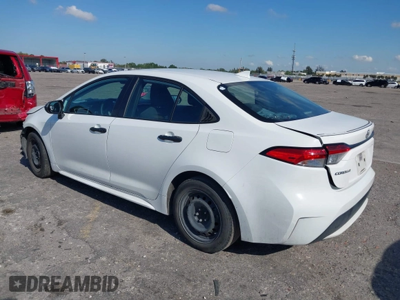 2020 Toyota Corolla LE with VIN 5YFEPRAE5LP078994, listed as a IAAI auction lot 41888292 with 92,563 mi miles. Bid and sale history available at carsss.com. Image 3.