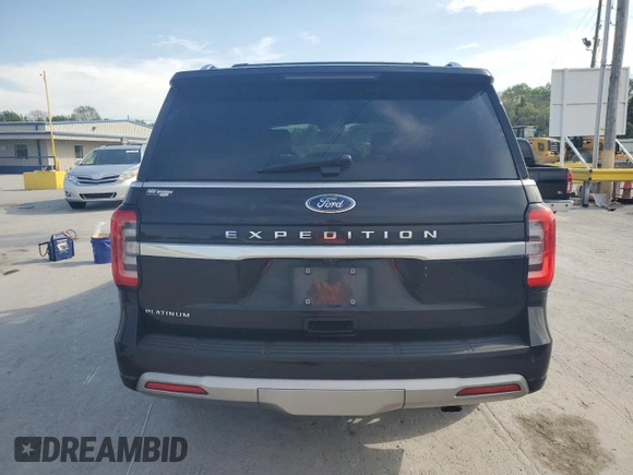 2022 Ford Expedition Platinum with VIN 1FMJU1MT4NEA39649, listed as a Copart auction lot 52614555 with 44,544 mi miles and Salvage title. Bid and sale history available at DreamBid. Image 6.