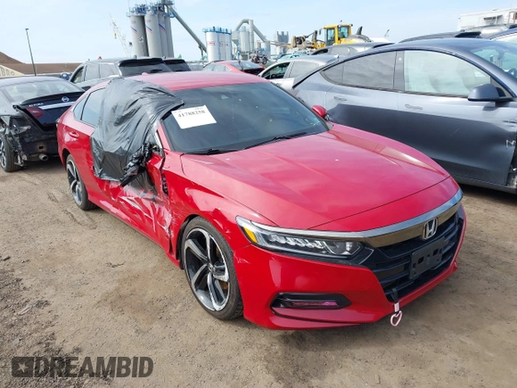 2018 Honda Accord Sedan Sport 1.5T with VIN 1HGCV1F32JA182674, listed as a IAAI auction lot 41788258 with 71,702 mi miles. Bid and sale history available at carsss.com. Image 1.