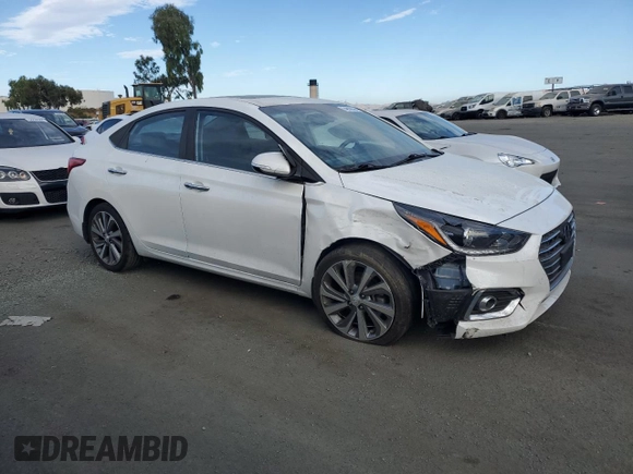 2018 Hyundai Accent Limited with VIN 3KPC34A35JE018975, listed as a Copart auction lot 74818524 with 57,063 mi miles and Salvage Title. Bid and sale history available at carsss.com. Image 4.