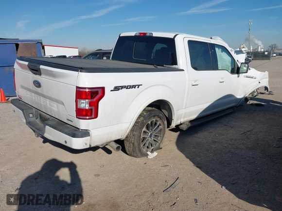 2020 Ford F-150 XL with VIN 1FTEW1C49LKE58525, listed as a IAAI auction lot 41578282 with 1 mi miles. Bid and sale history available at carsss.com. Image 4.