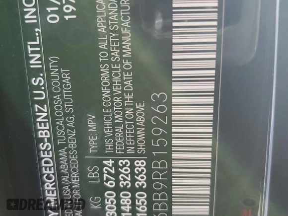 2024 Mercedes-Benz GLE 53 AMG with VIN 4JGFB6BB9RB159263, listed as a Copart auction lot 80244334 with 7,593 mi miles and Salvage title. Bid and sale history available at DreamBid. Image 13.