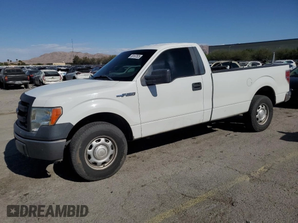 2013 Ford F-150 XL with VIN 1FTNF1CF8DKG10829, listed as a Copart auction lot 55167525 with 104,110 mi miles and Salvage title. Bid and sale history available at DreamBid. Image 1.