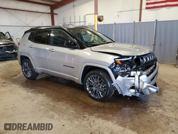 2022 Jeep Compass High Altitude with VIN 3C4NJDCBXNT140459, listed as a Copart auction lot 52163705 with 24,795 mi miles and Salvage title. Bid and sale history available at DreamBid. Image 4.
