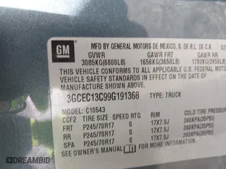 2009 Chevrolet Silverado 1500 LS with VIN 3GCEC13C99G191368, listed as a IAAI auction lot 41301199 with 158,121 mi miles. Bid and sale history available at carsss.com. Image 9.