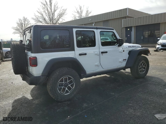 2024 Jeep Wrangler Rubicon with VIN 1C4PJXFG5RW259859, listed as a Copart auction lot 44191185 with 17,360 mi miles and Clean Title. Bid and sale history available at carsss.com. Image 3.