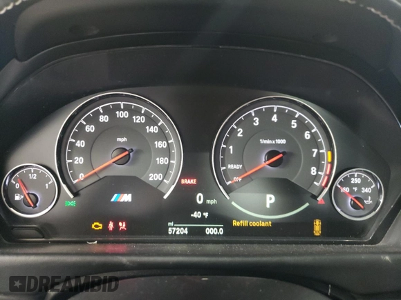 2015 BMW M3 with VIN WBS3C9C5XFJ276407, listed as a Copart auction lot 40392094 with 57,204 mi miles. Bid and sale history available at carsss.com. Image 9.