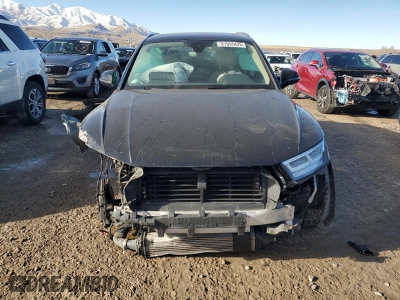2018 Audi Q5 Premium Plus with VIN WA1BNAFY5J2076813, listed as a Copart auction lot 87555425 with 0 mi miles and Salvage Title. Bid and sale history available at carsss.com. Image 5.