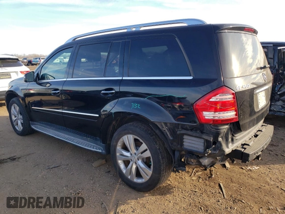 2012 Mercedes-Benz GL-Class GL 450 with VIN 4JGBF7BE0CA797756, listed as a Copart auction lot 44339684 with 109,428 mi miles and Salvage Title. Bid and sale history available at carsss.com. Image 2.