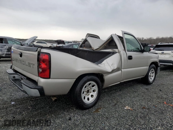 2005 Chevrolet Silverado 1500 Work Truck with VIN 1GCEC14V85Z316676, listed as a Copart auction lot 48424985 with 51,310 mi miles and Non Repairable. Bid and sale history available at DreamBid. Image 3.