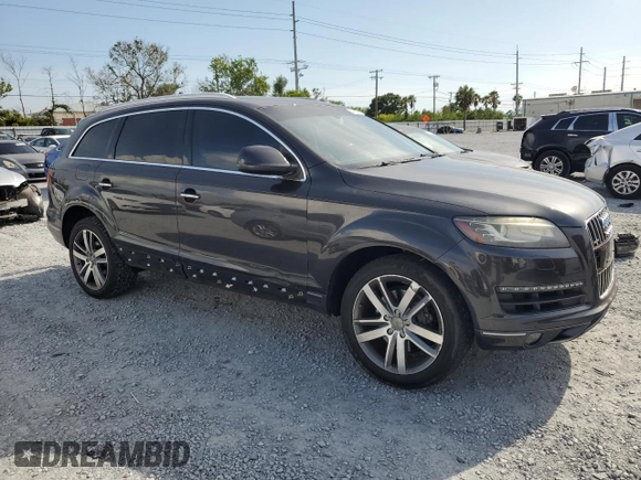 2013 Audi Q7 Premium Plus with VIN WA1LGAFE4DD007575, listed as a Copart auction lot 59078855 with 132,428 mi miles and Salvage title. Bid and sale history available at DreamBid. Image 4.
