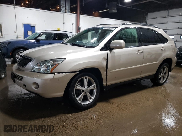 2006 Lexus RX 400h with VIN JTJHW31U660009747, listed as a Copart auction lot 60523035 with 136,553 mi miles and Salvage title. Bid and sale history available at DreamBid. Image 1.