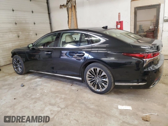 2019 Lexus LS 500 with VIN JTHC51FF6K5006583, listed as a Copart auction lot 81748074 with 98,323 mi miles and Salvage title. Bid and sale history available at DreamBid. Image 2.