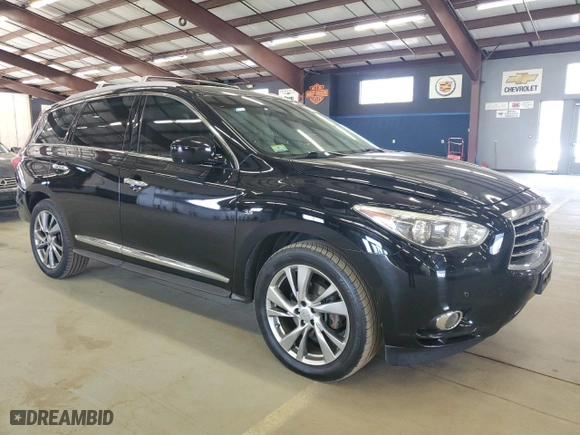 2015 Infiniti QX60 with VIN 5N1AL0MM7FC526380, listed as a Copart auction lot 49130175 with 145,483 mi miles and Salvage Title. Bid and sale history available at carsss.com. Image 4.