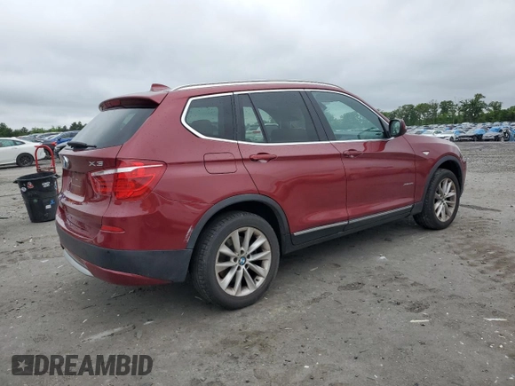 2013 BMW X3 xDrive28i with VIN 5UXWX9C55D0A23234, listed as a Copart auction lot 56388885 with 112,050 mi miles and Clean Title. Bid and sale history available at DreamBid. Image 3.