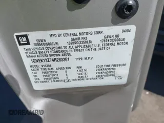 2004 Chevrolet Tahoe Z71 с VIN 1GNEK13Z74R283361, выставлен на аукционе IAAI как лот 41835211 с пробегом 194 412 миль миль и . История ставок и продаж доступна на DreamBid. Изображение 9.