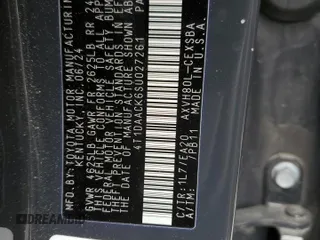 2025 Toyota Camry LE z VIN 4T1DAACK6SU027261, wystawiony jako Copart lot #53074595 z przebiegiem 9 774 mil mil oraz Szkoda całkowita • Salvage title. Historia ofert i sprzedaży dostępna na DreamBid. Obrazek 12.